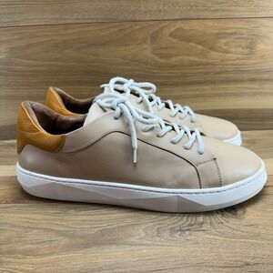 AQUATALIA Tan Leather Low Top Sneakers Mens 12 Lace Up Casual